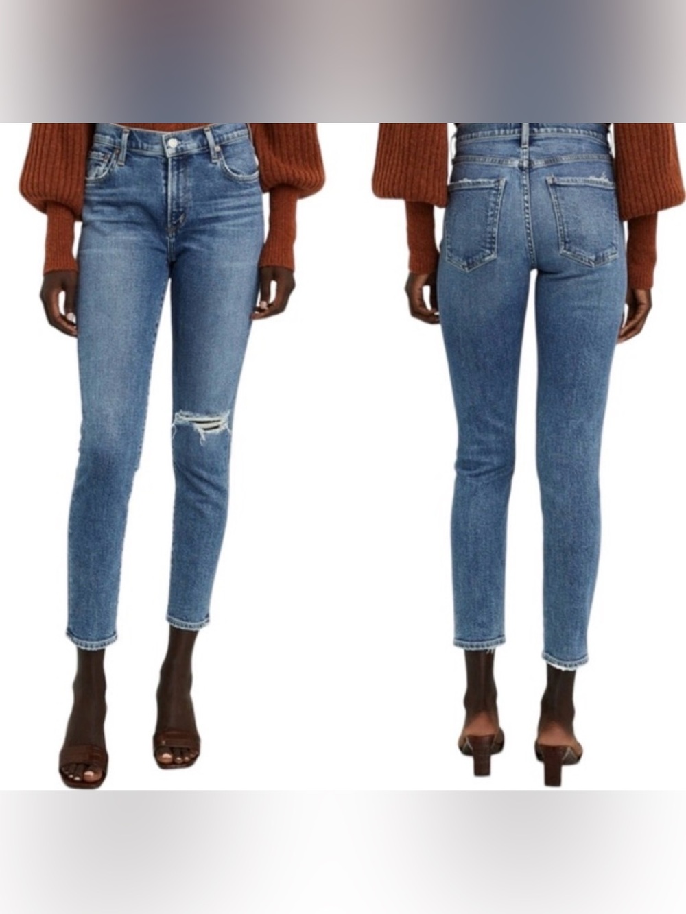 Agolde Nico High Rise Slim in Shoreline‎ ankle jeans size 29